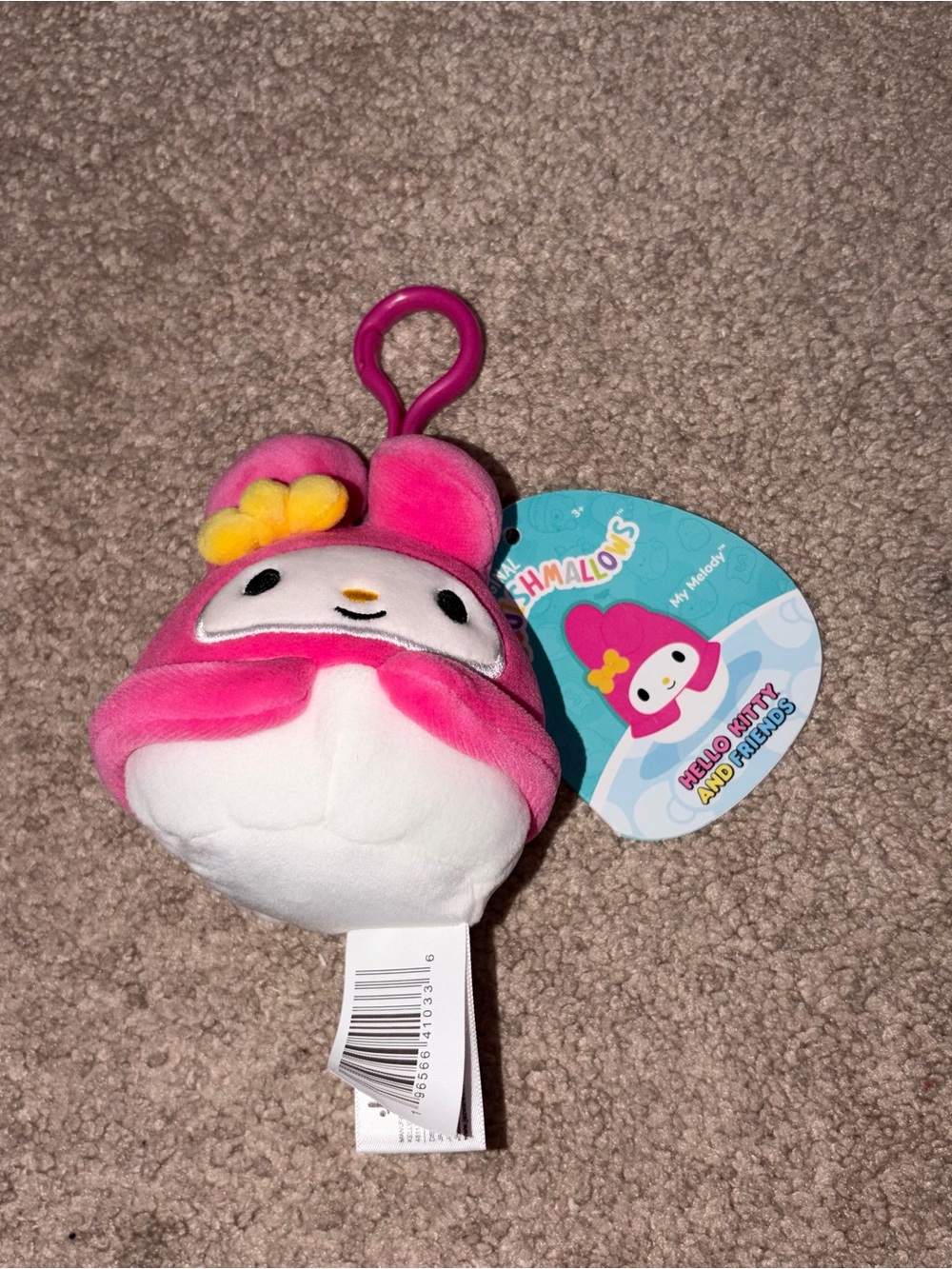 NWT Jazwares Squishmallows My Melody Bag Charm / Clip
